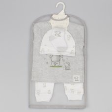 D12822: Baby Unisex Teddy 4 Piece Outfit (0-6 Months)
